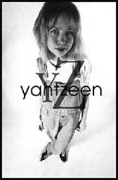 Photo of girl with YZ logo like the CK ads
